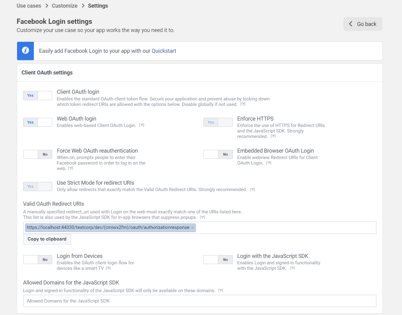 Rediredt URL on Facebook