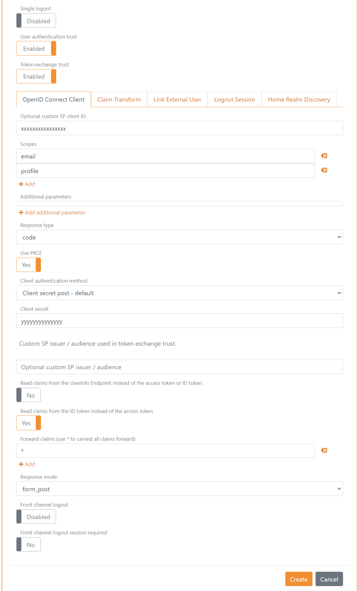 Configuration in FoxIDs