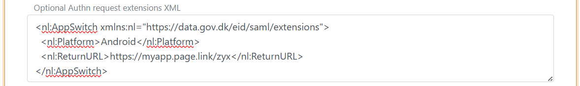 NemLog-in SAML 2.0 authn request extension XM